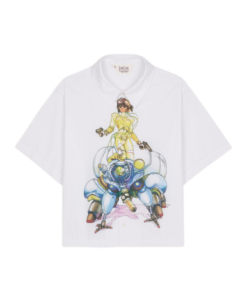 Brain Dead x Ghost In The Shell Fuchikoma Button Up - White 1