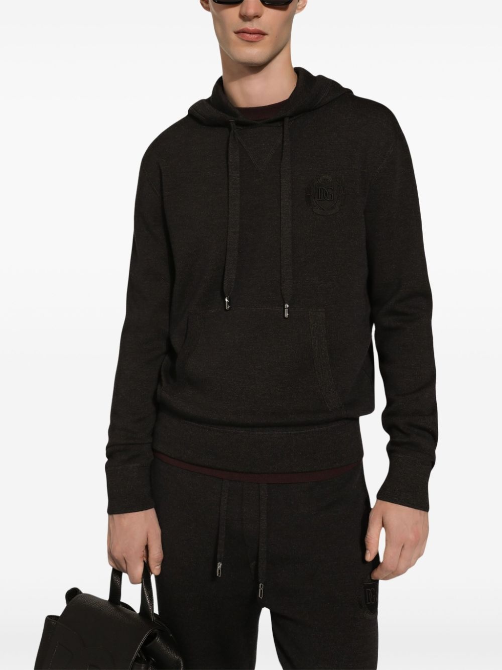 logo-embroidered hoodie - 5