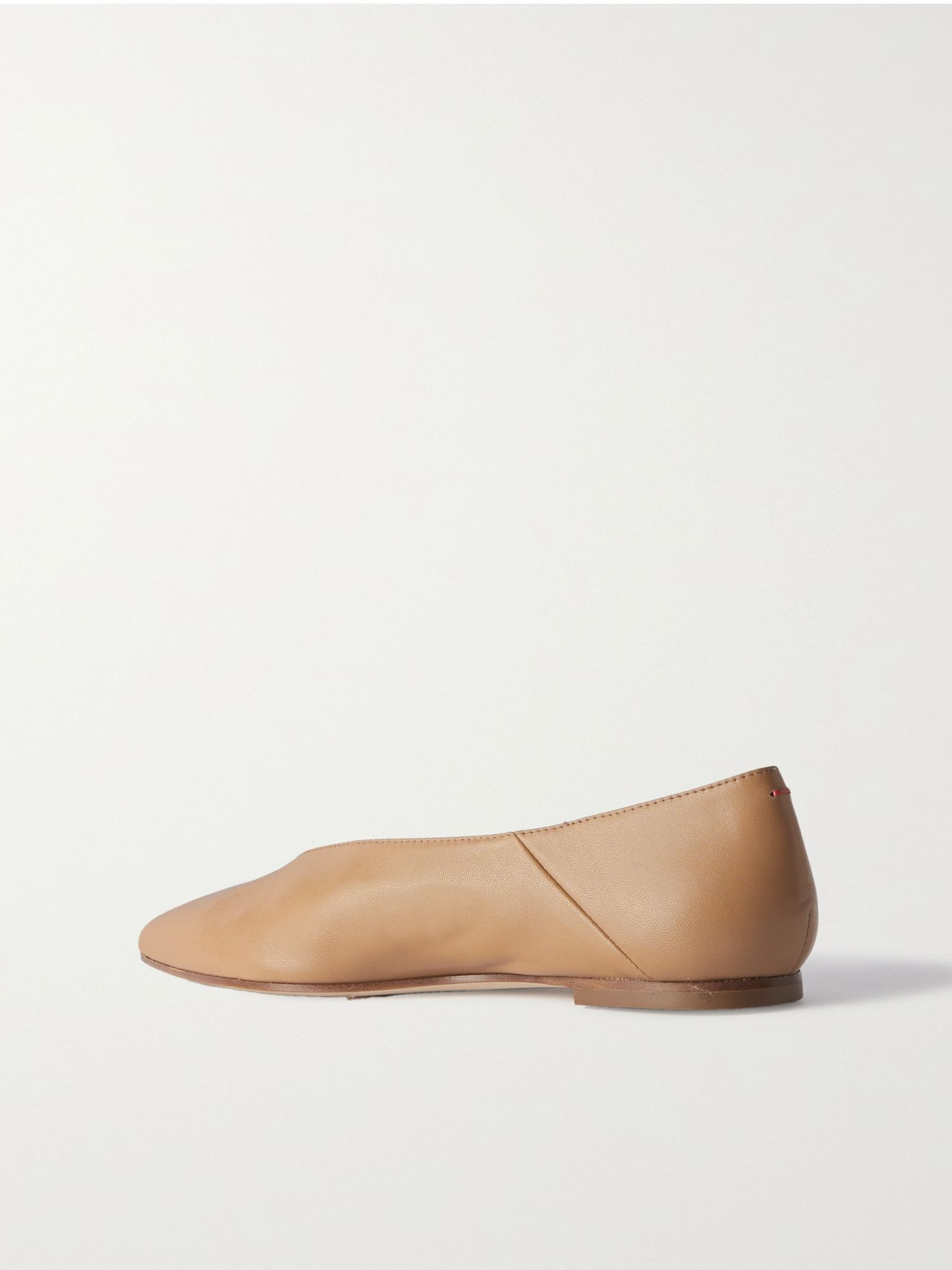 Moa leather point-toe flats Tan - 3