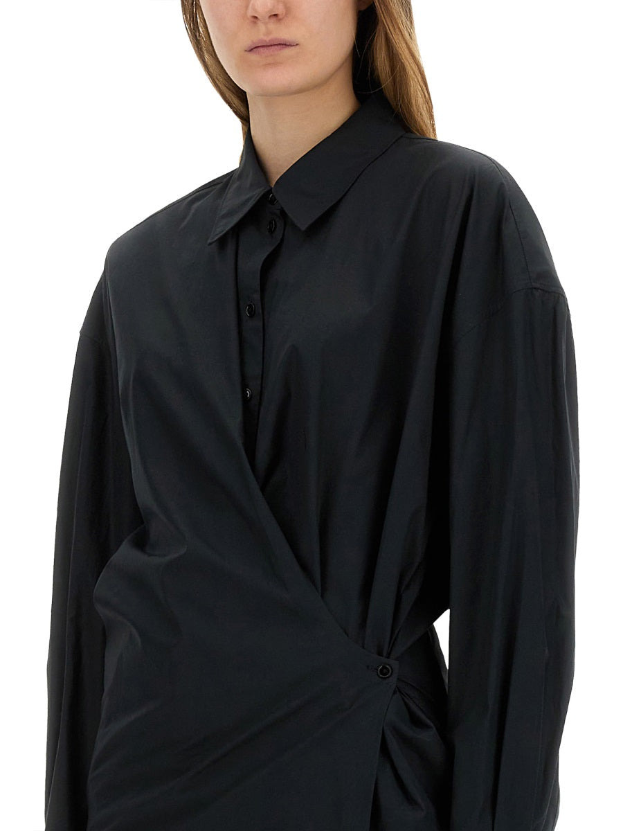 Lemaire Women "Straight Collar Twisted" Shirt - 4