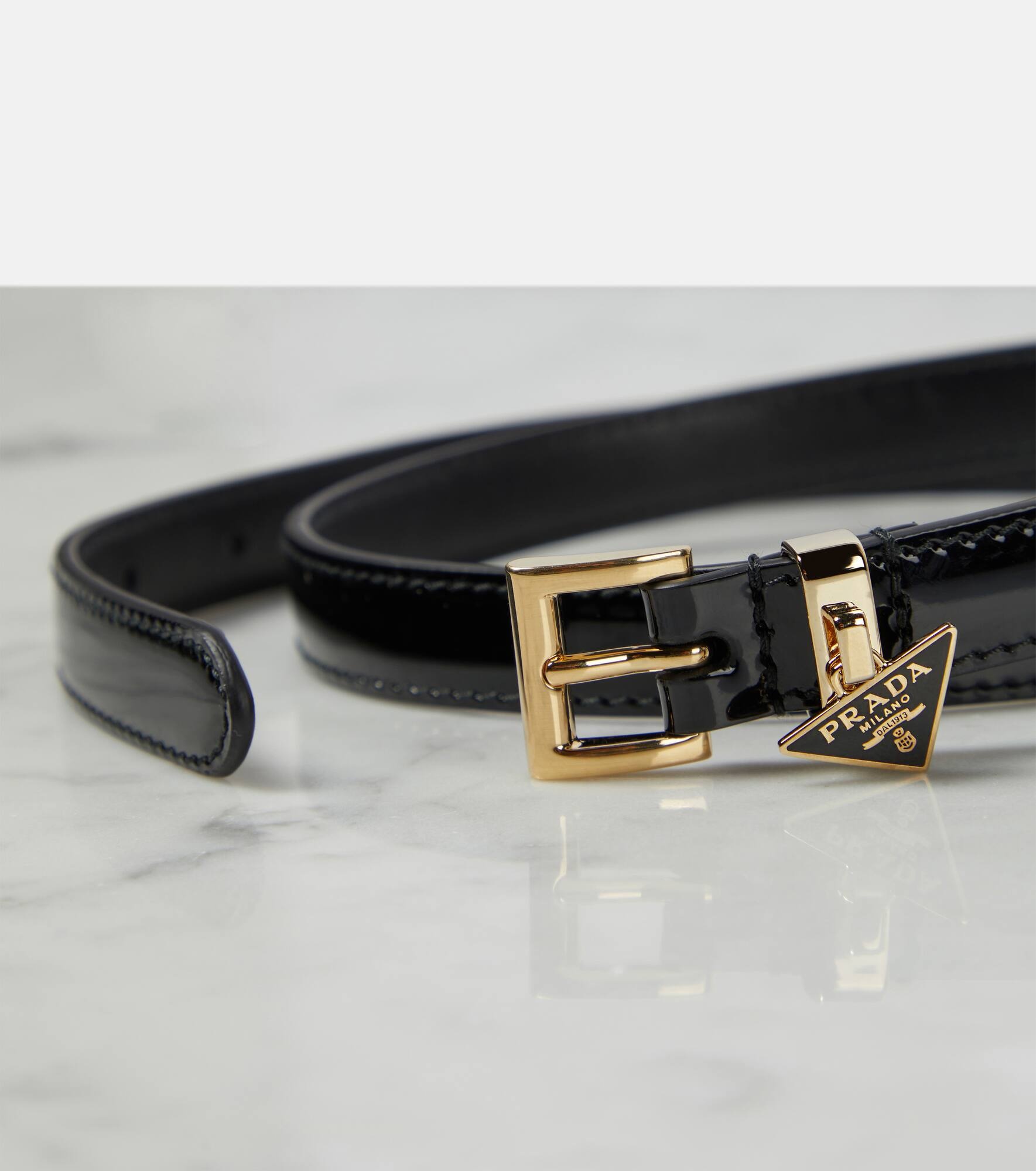Logo leather belt - 3