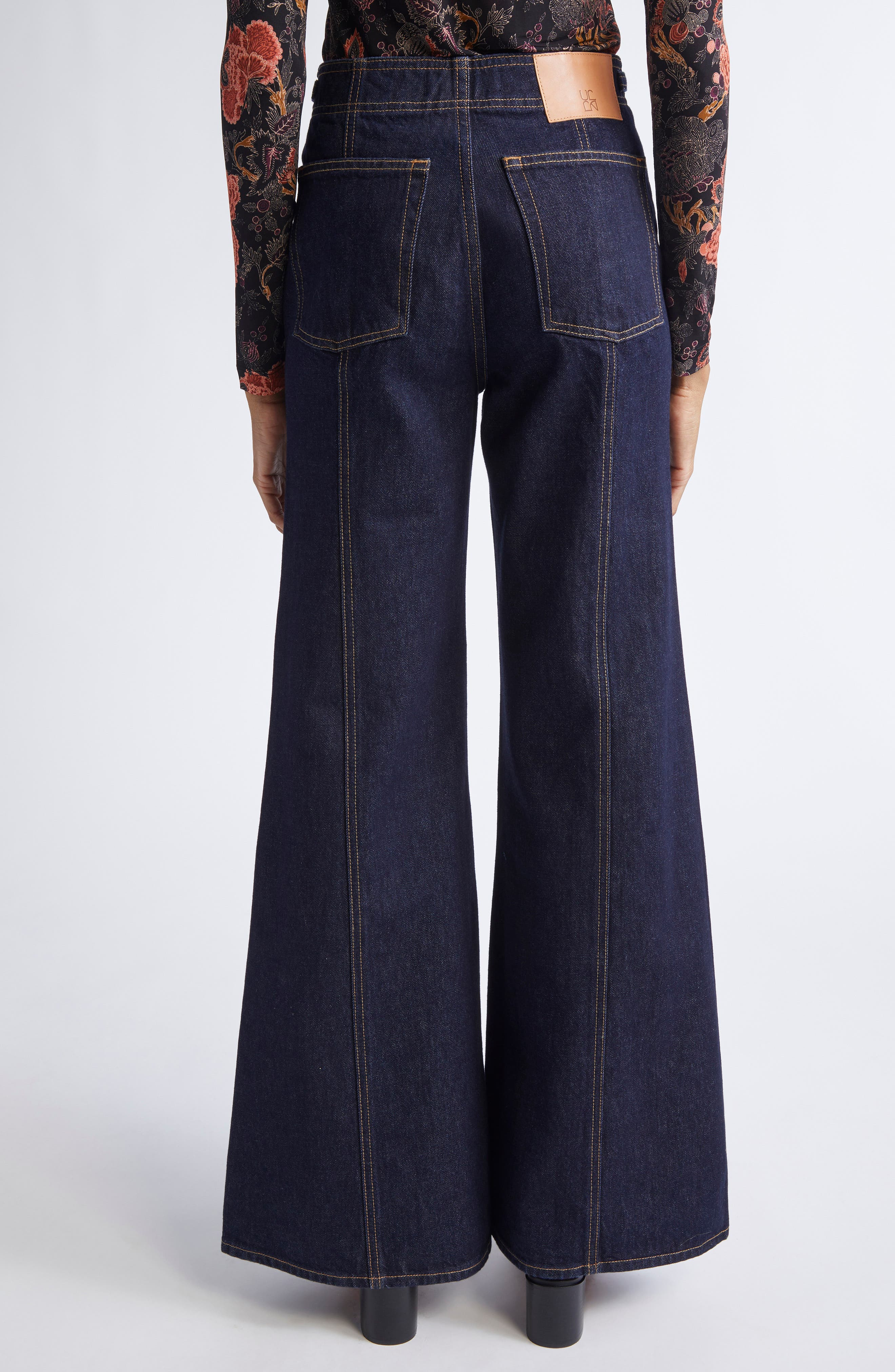 Ulla Johnson The Delphine High Waist Wide Leg Jeans in Tigris at Nordstrom - 3