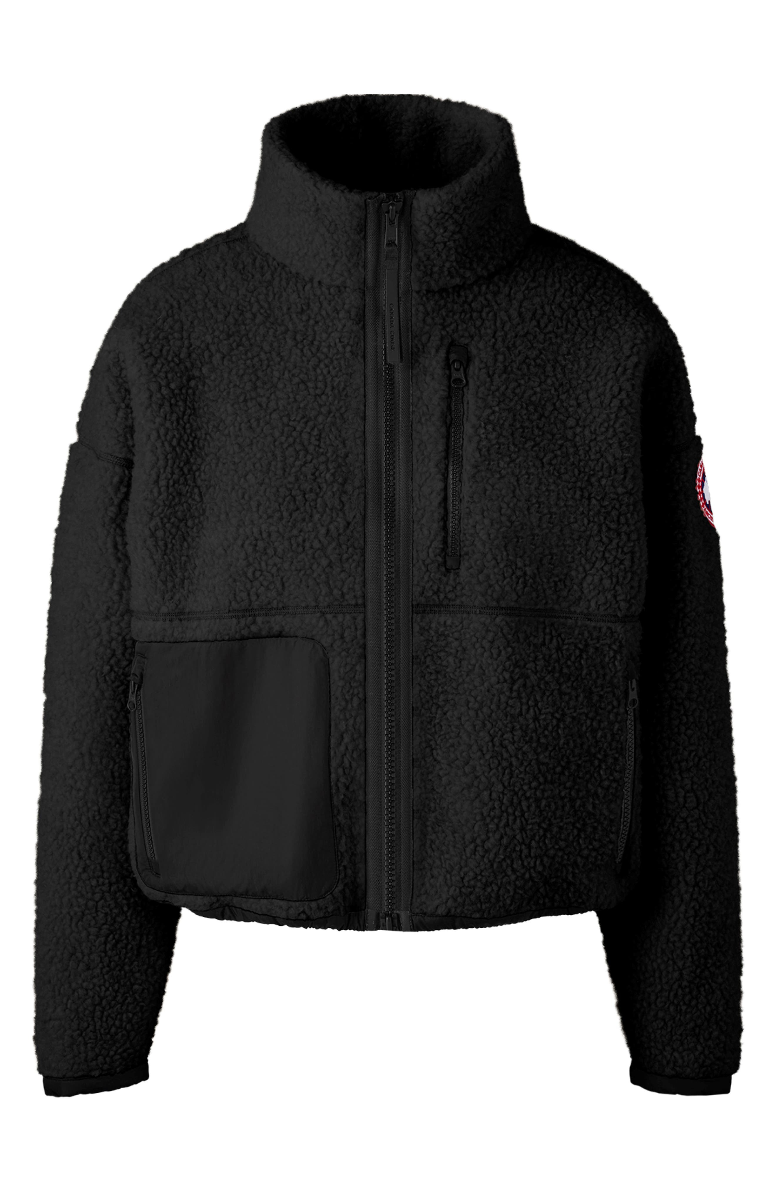 Canada Goose Simcoe Wool Blend Fleece Jacket in Black at Nordstrom - 4