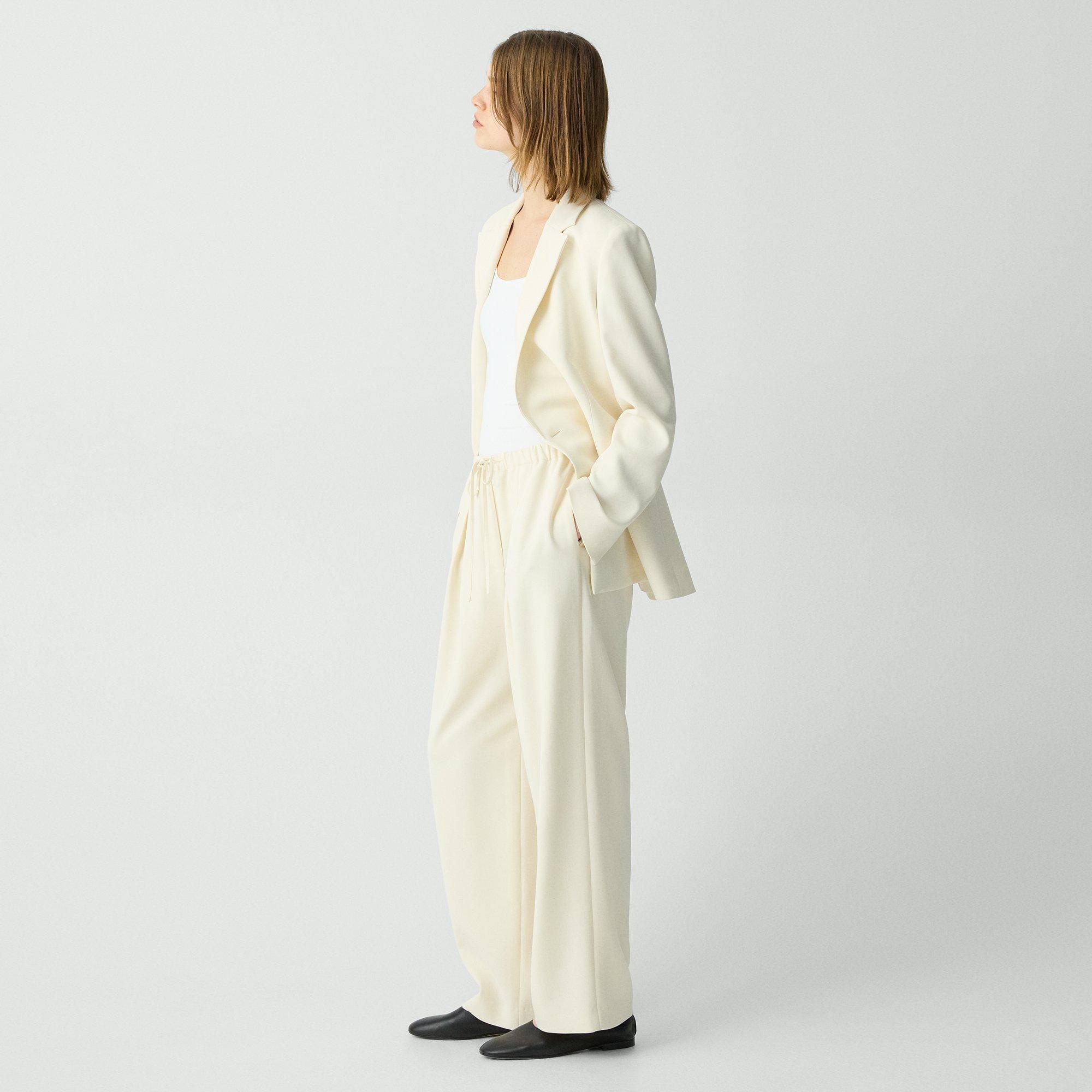 Pleated Pull-On Pant in Admiral Crepe - 3
