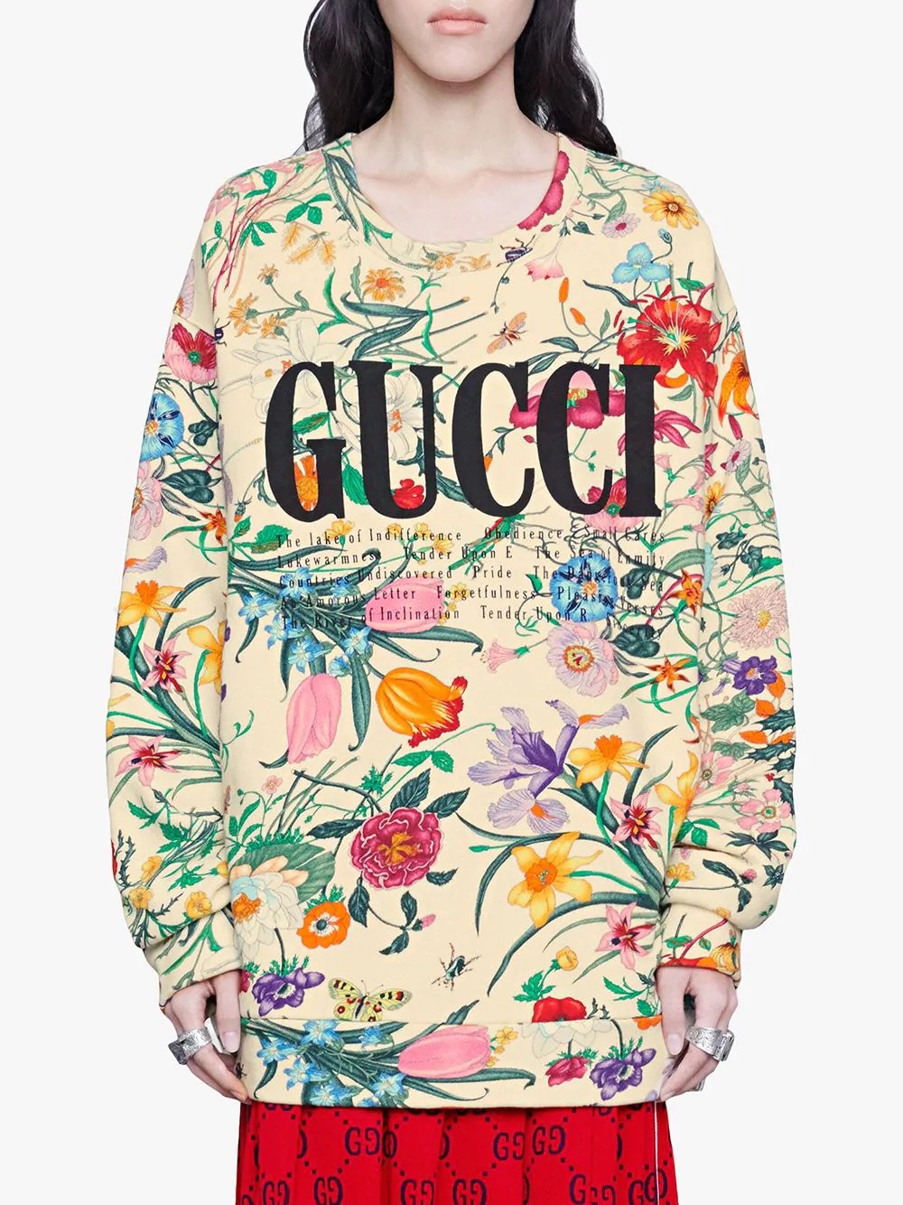 Oversize sweatshirt with Gucci print - 3