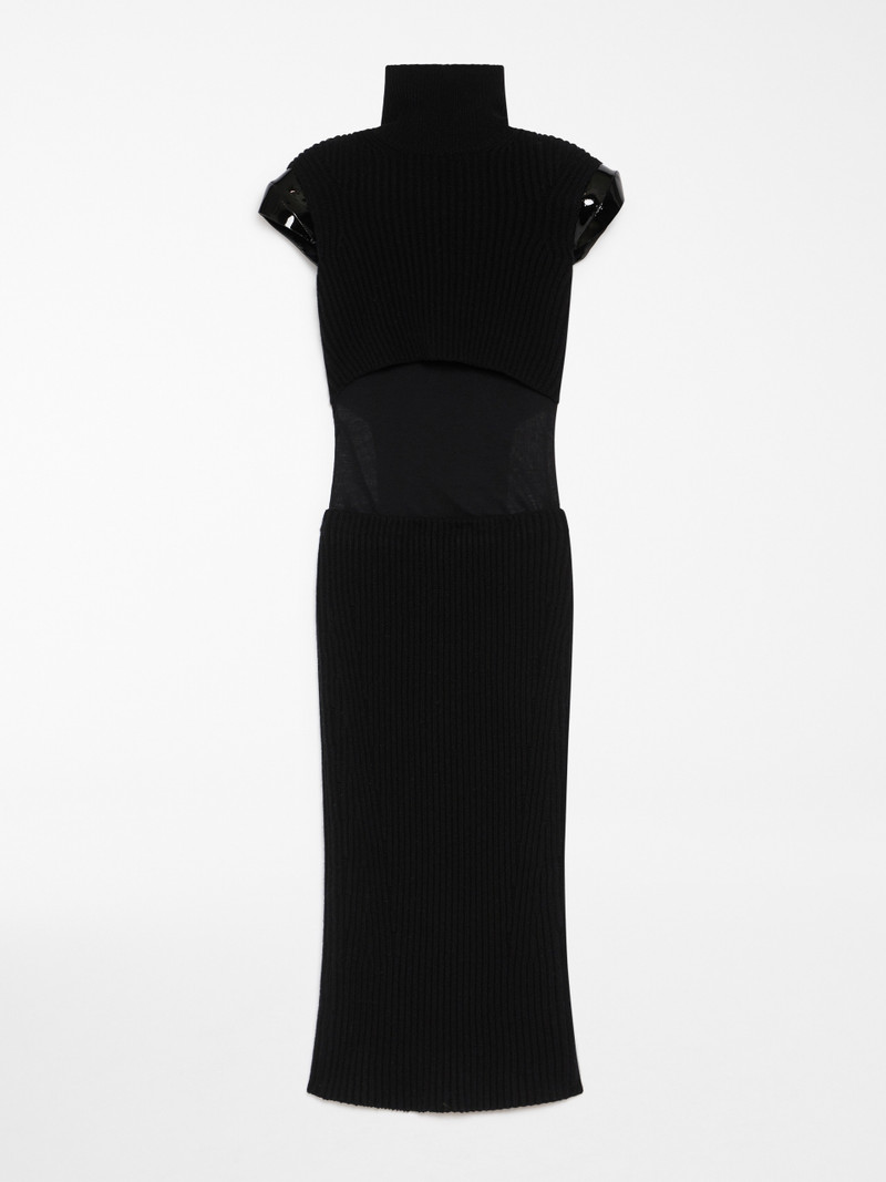 ARABBA1234 Cashmere-blend asymmetric dress 1