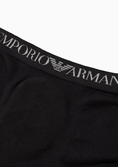 EMPORIO ARMANI Seamless fabric boxer briefs with logo waistband outlook