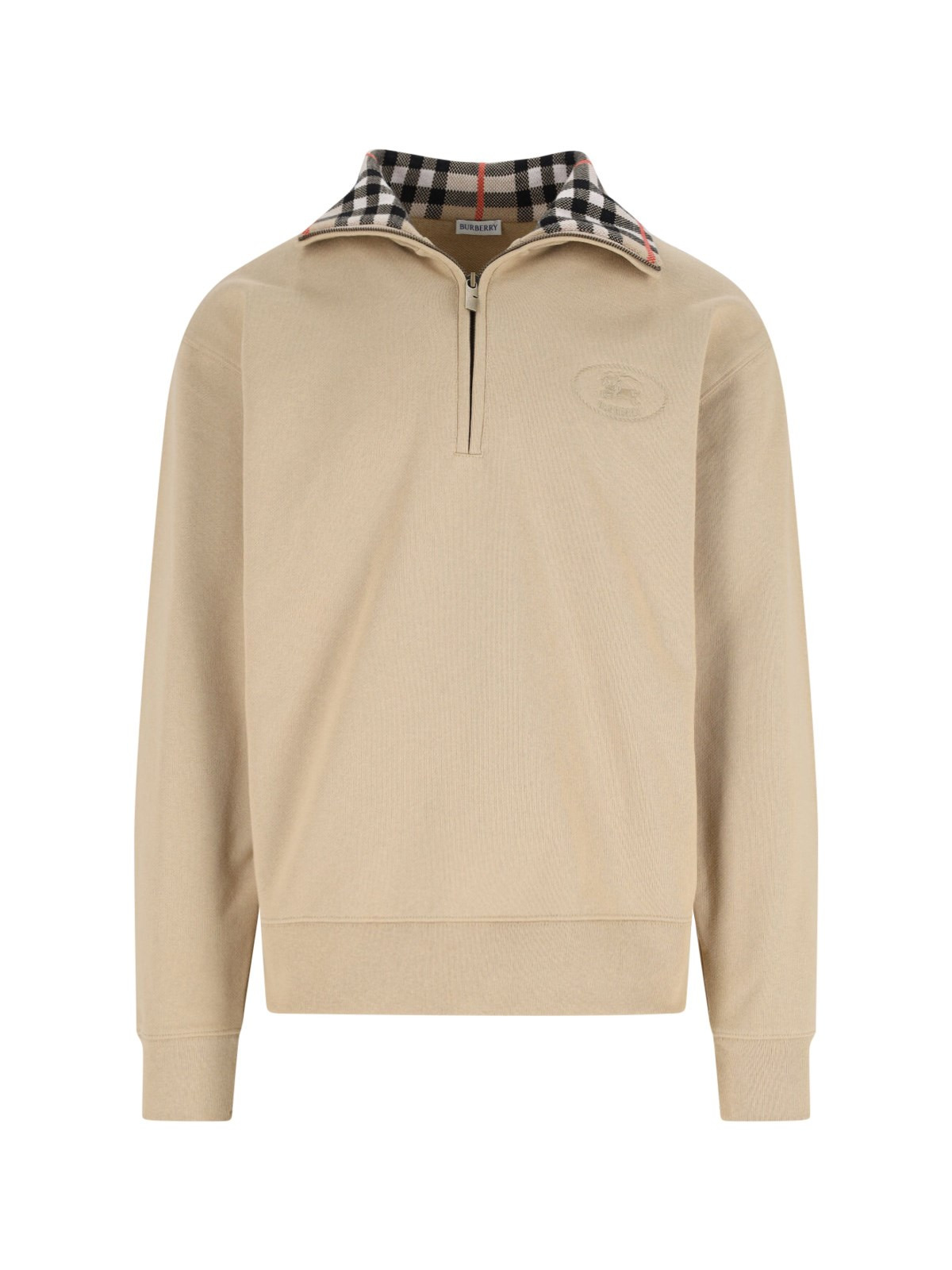 'CHECK' ZIP SWEATER - 1
