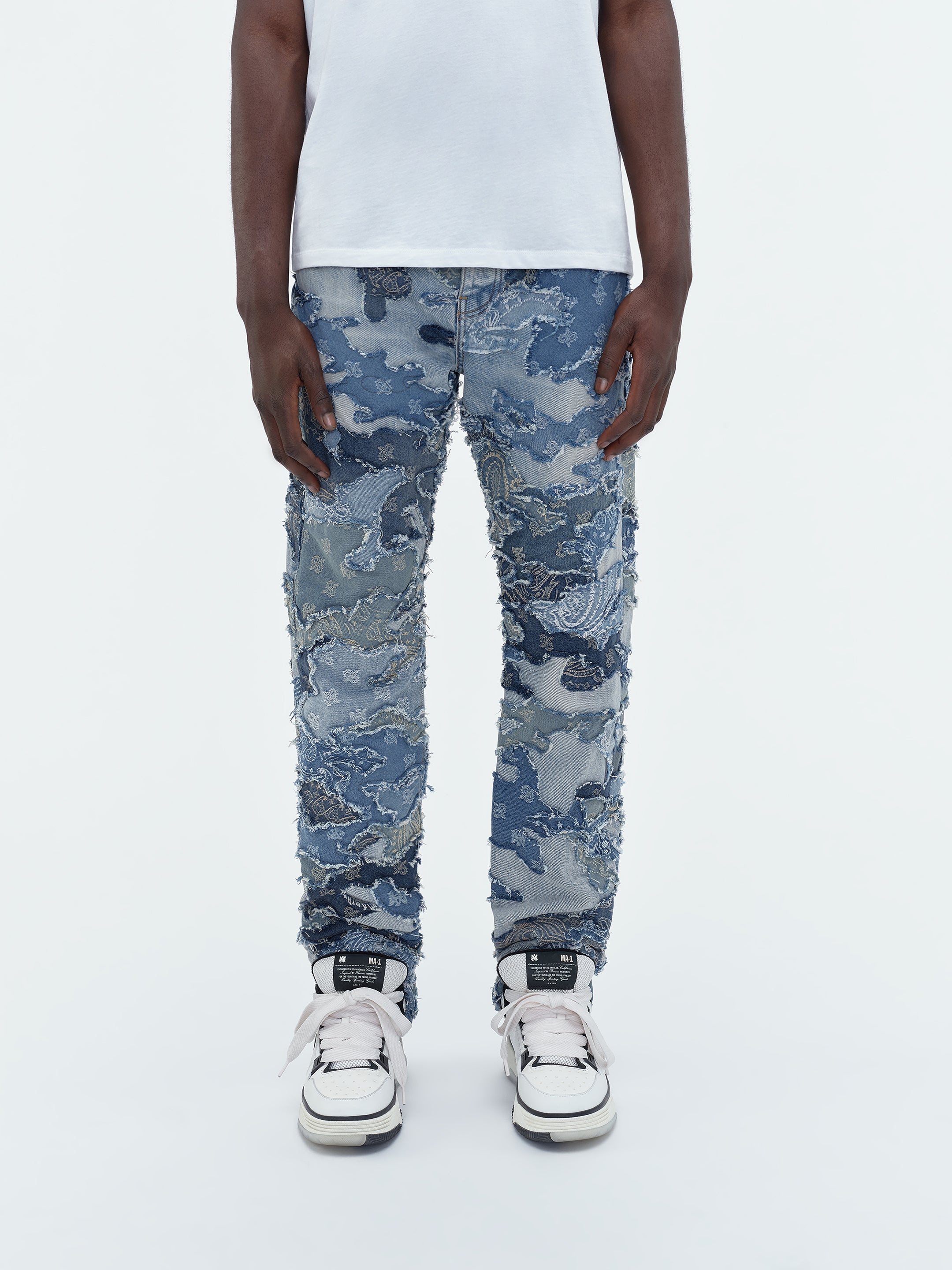 PATCHWORK CAMO STRAIGHT JEAN - 3