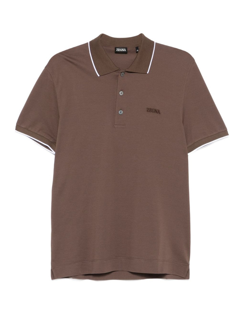 embroidered-logo polo shirt 1