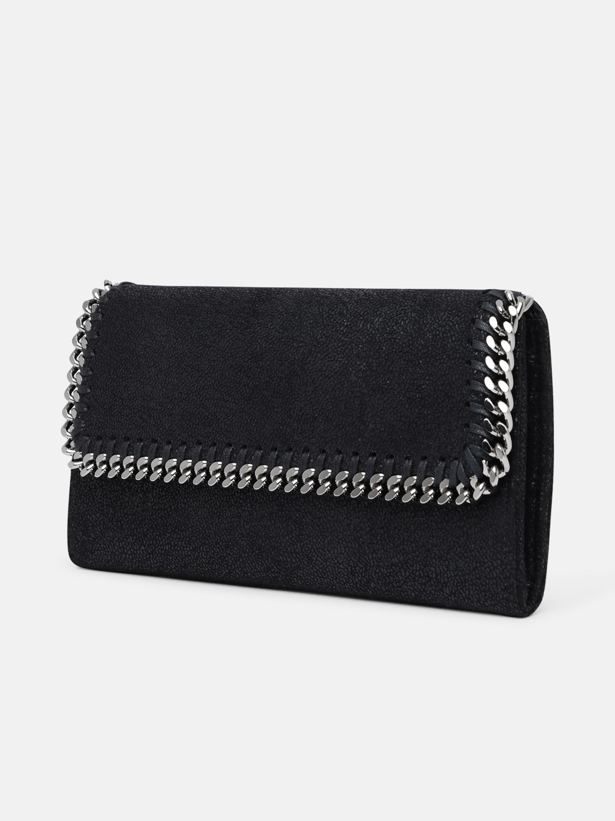 BLACK POLYESTER BIG FALABELLA WALLET - 2