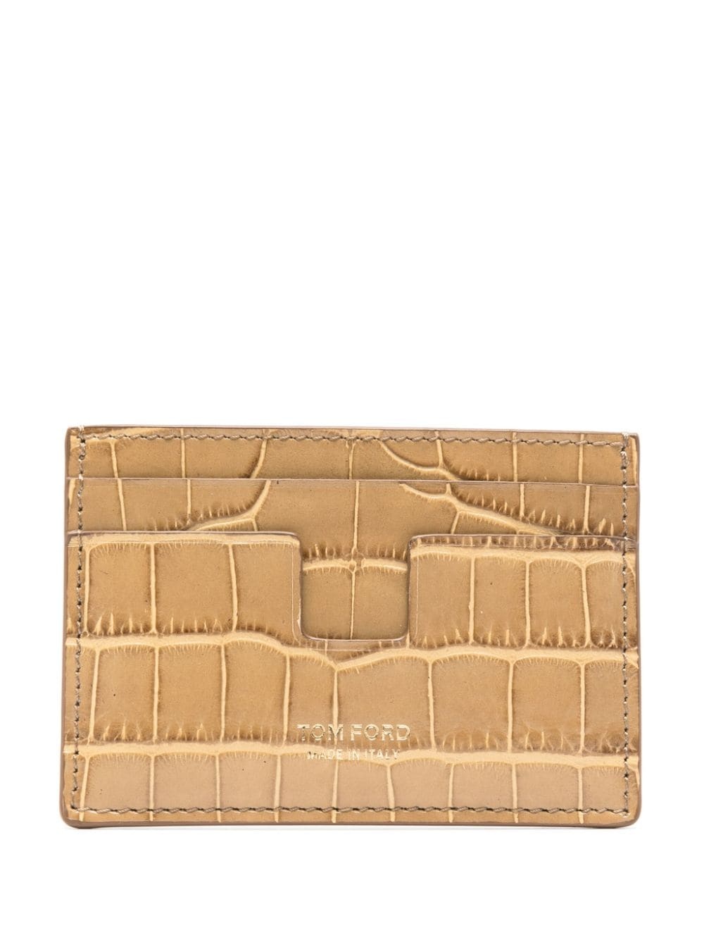 crocodile-embossed cardholder - 1