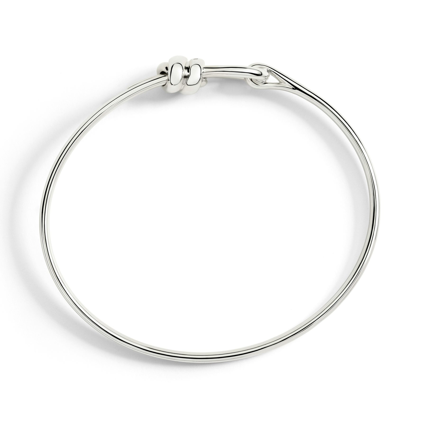 SILVER NODO BANGLE BRACELET - 2