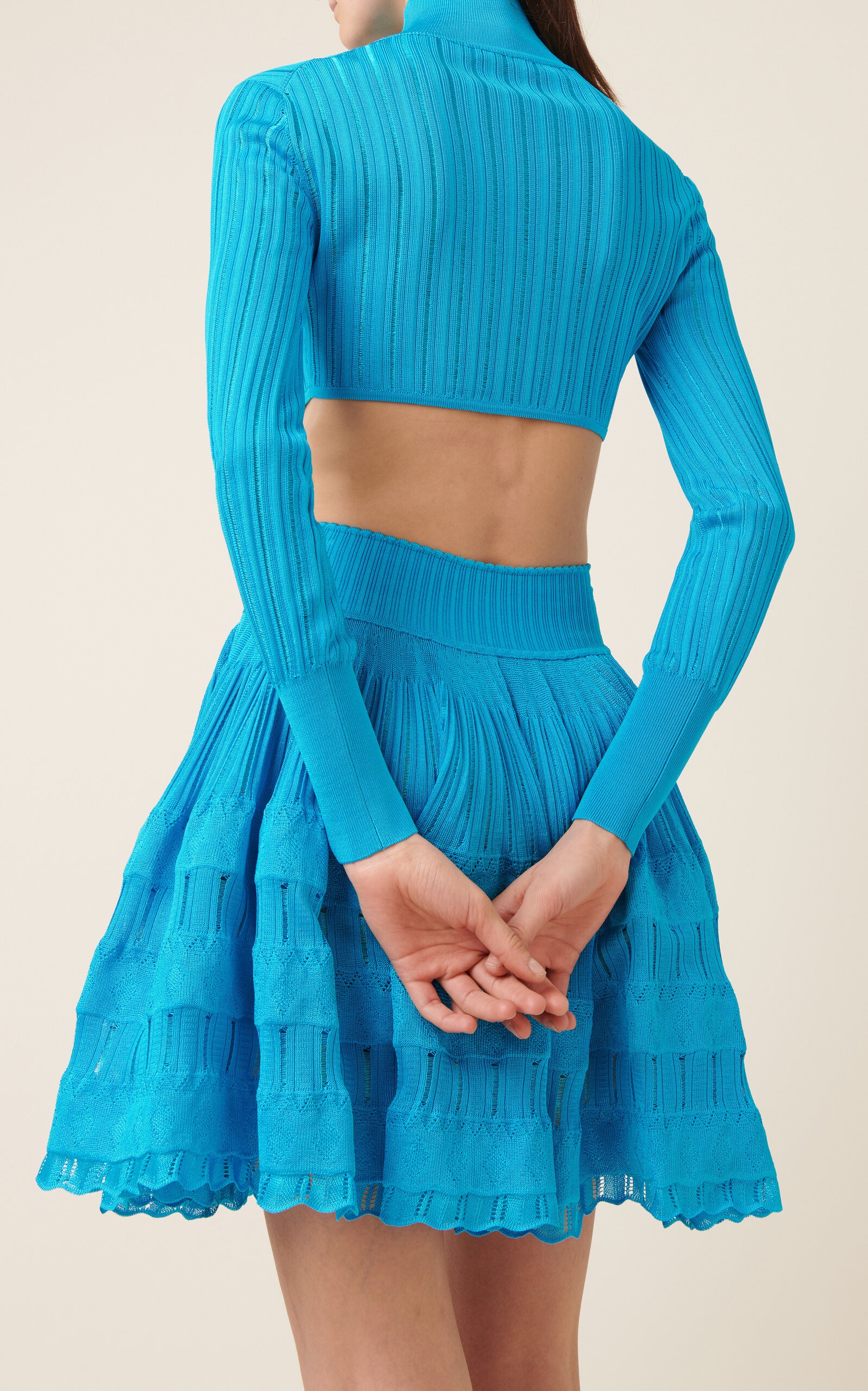 Crinoline Cropped Cardigan blue - 4