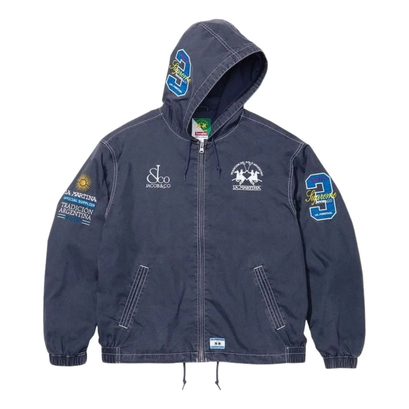 Supreme x La Martina SS26 Lightweight Hooded Jacket 'Navy' SUP-SS26-319-NVY - 1