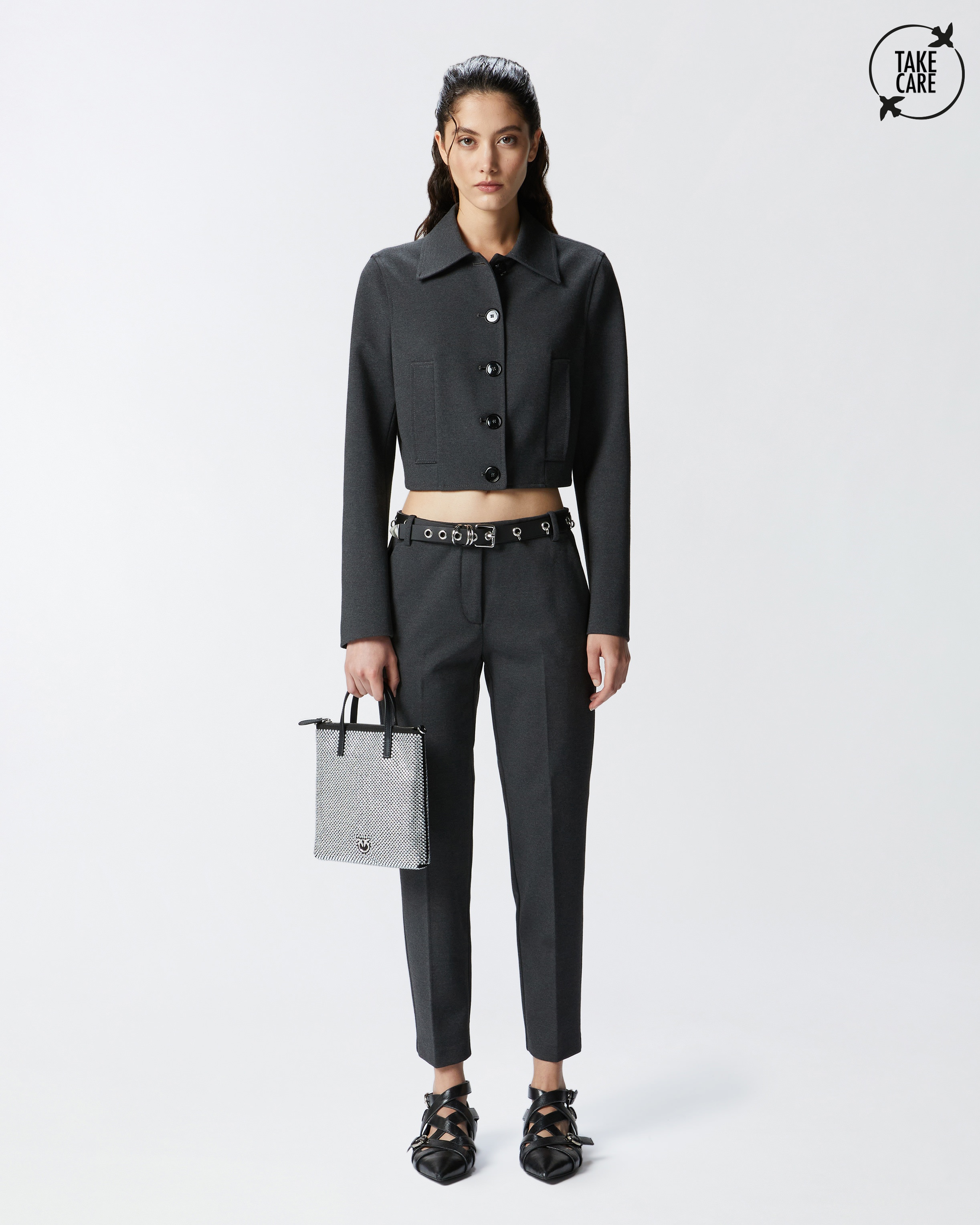 TECHNICAL FABRIC CIGARETTE TROUSERS - 2