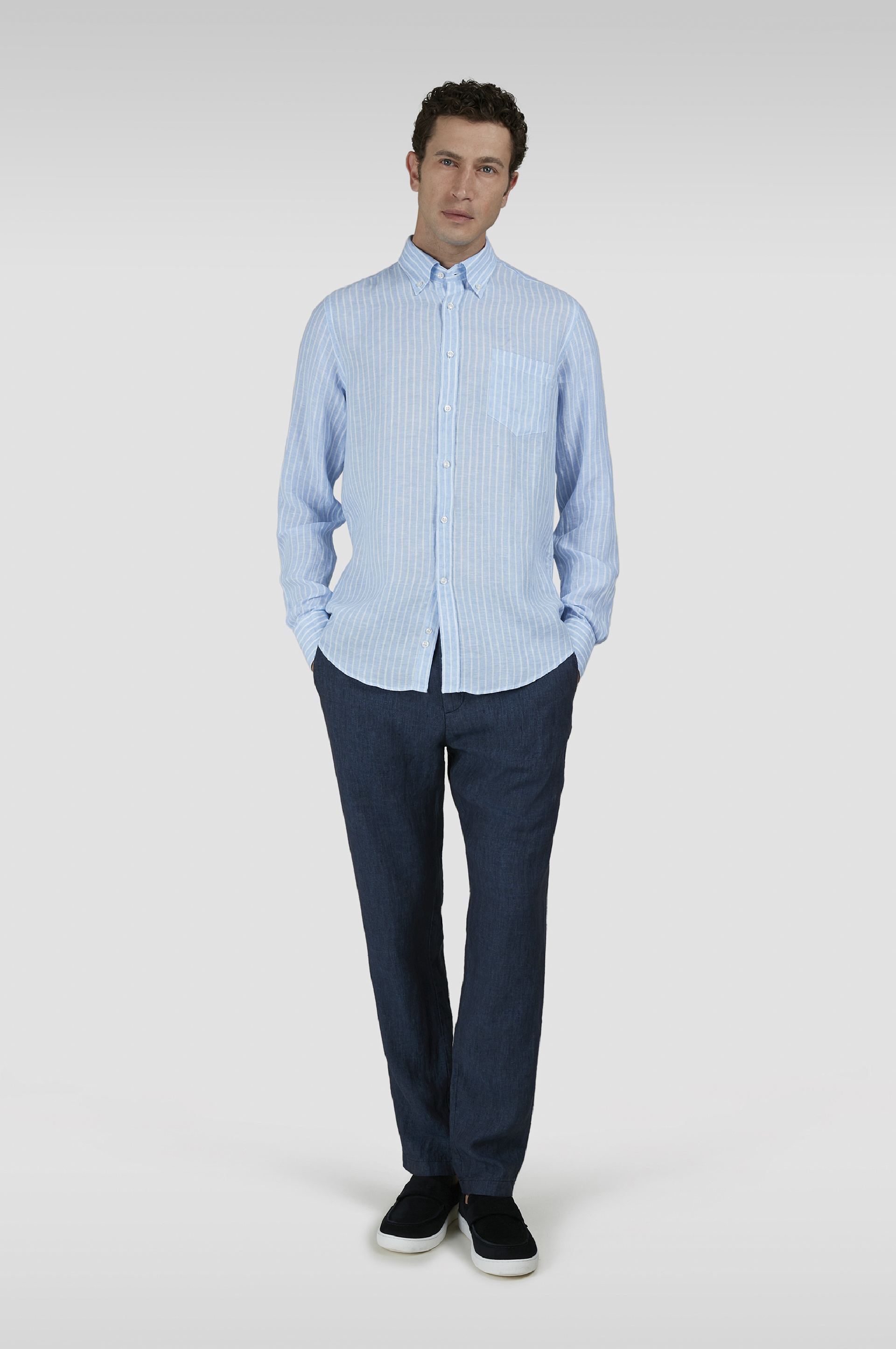 STRIPED LINEN SHIRT - 2