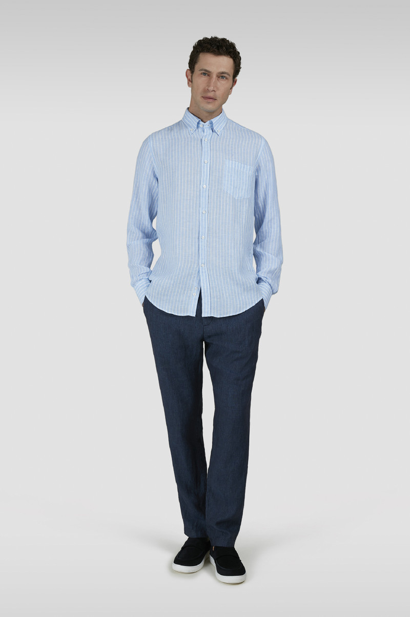 Paul & Shark STRIPED LINEN SHIRT outlook