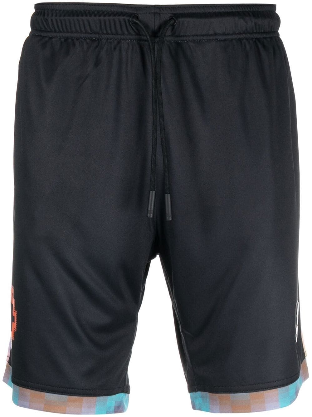 logo-print track shorts - 1