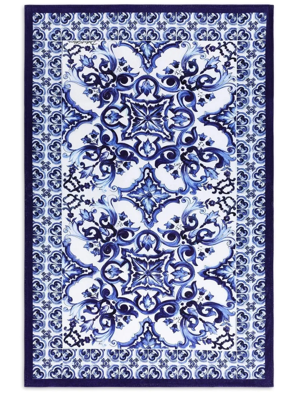 maiolica-print cotton sarong - 1