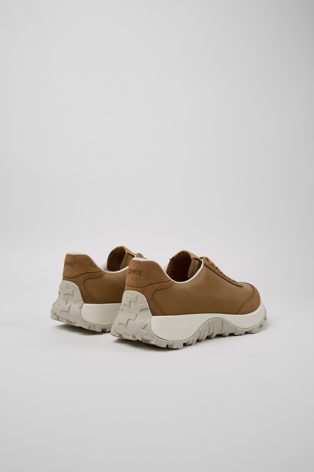 Brown leather and nubuck sneakers for men - 3