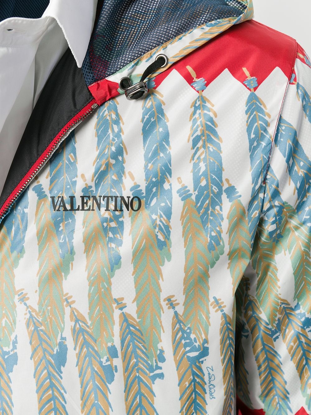 patterned zipped jacket - 5