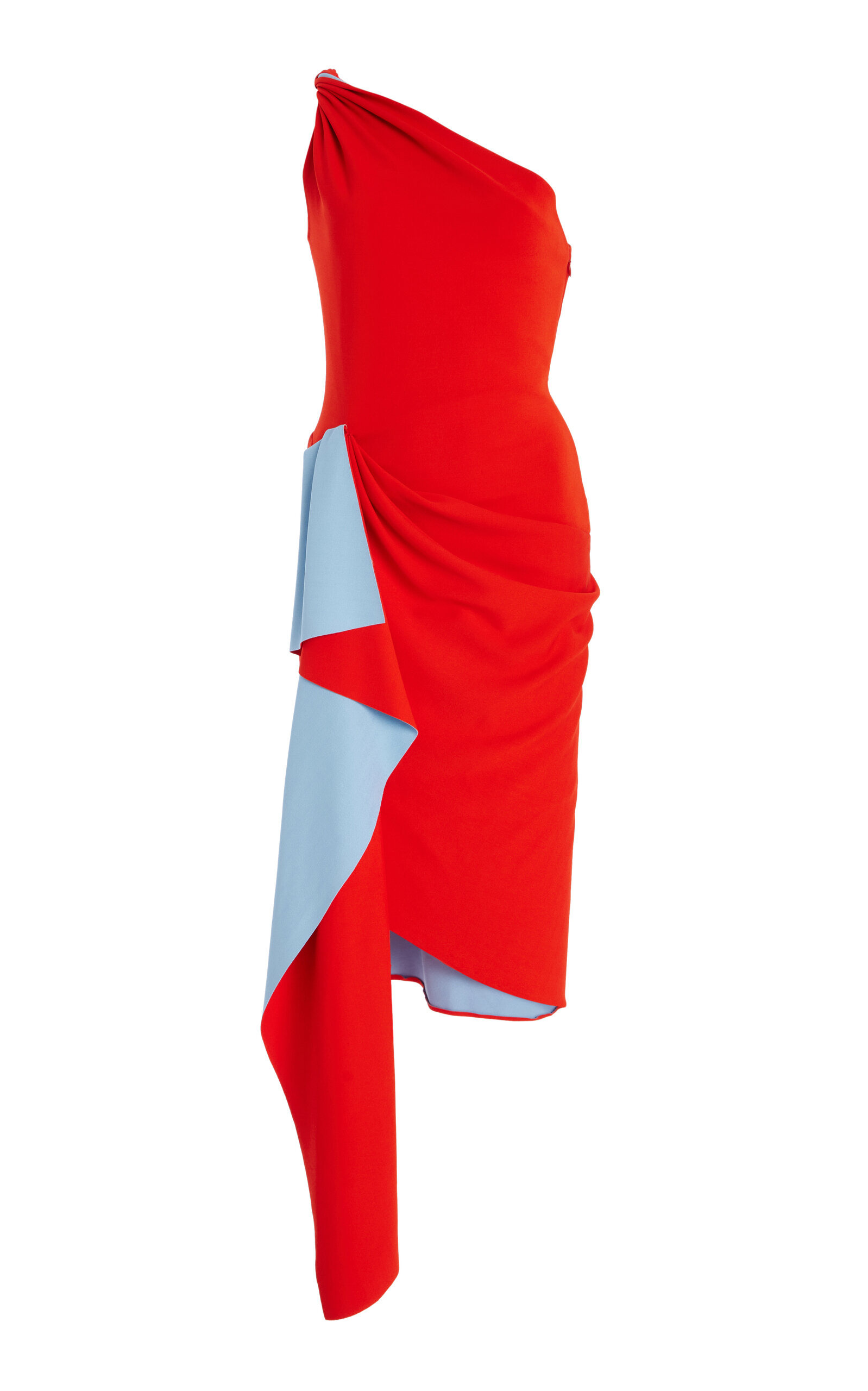 Asymmetric Jersey Gown red - 1