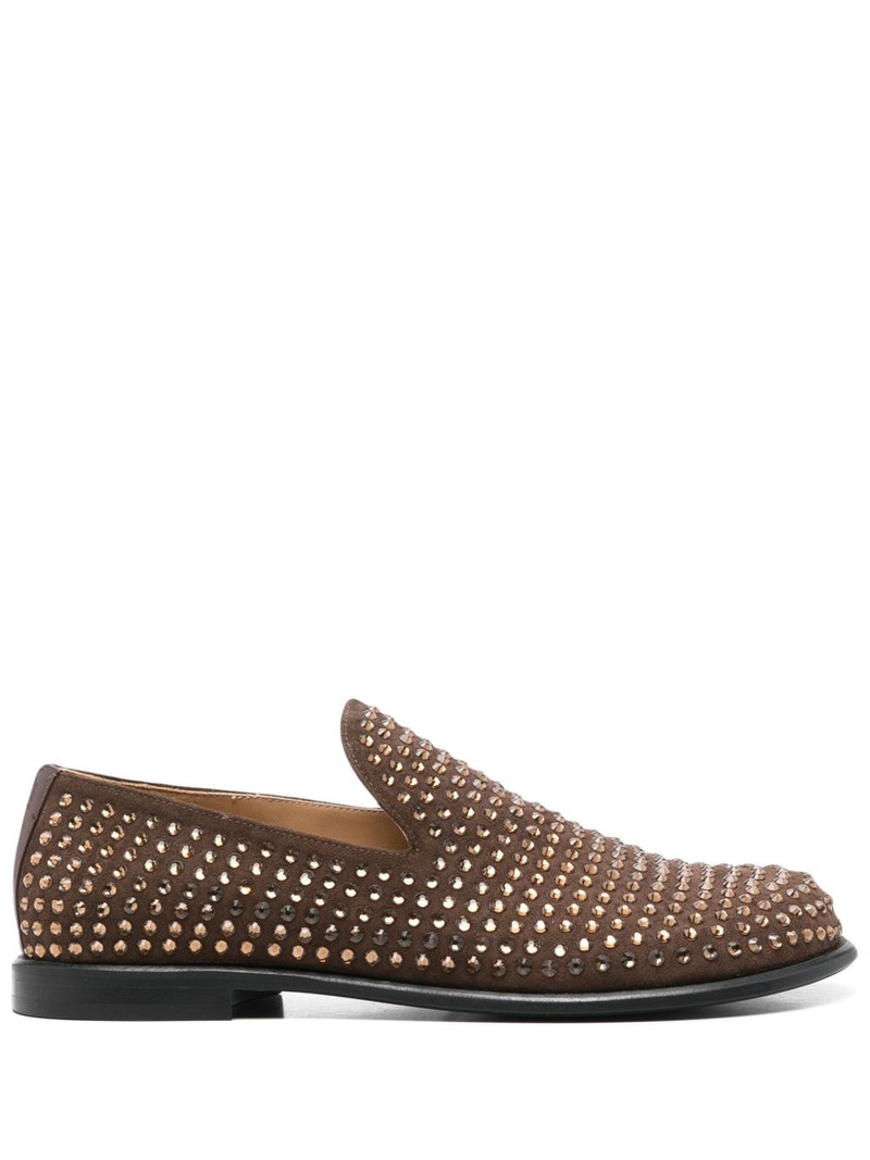 크리스탈-embellished loafers 1