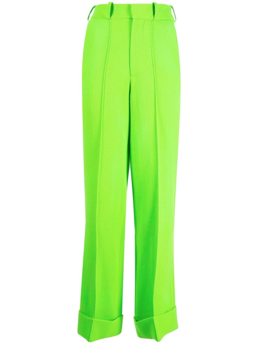 wide-leg turn-up trousers - 1