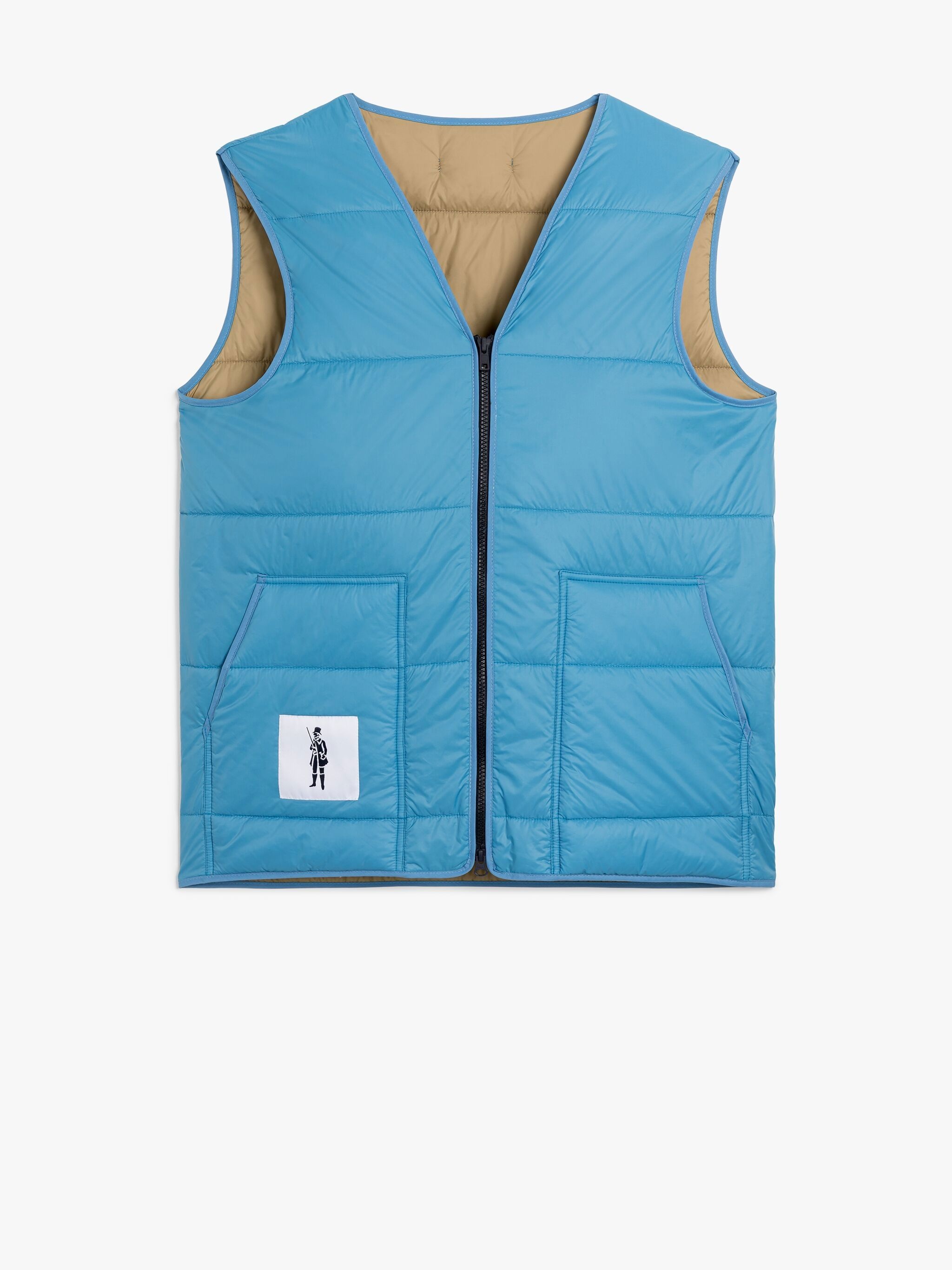 FOUR SEASON BLUE NYLON GILET - 1