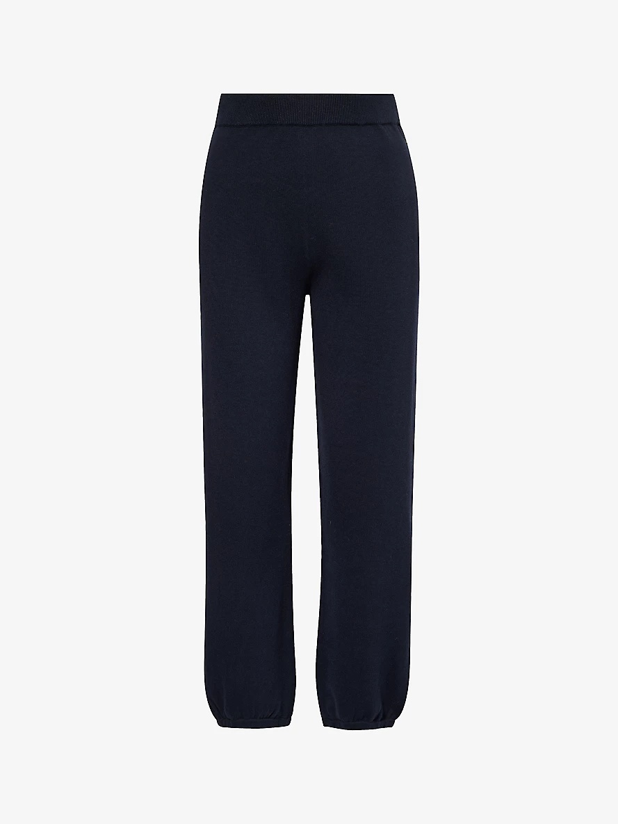 Relaxed-fit cotton and cashmere-blend trousers - 1