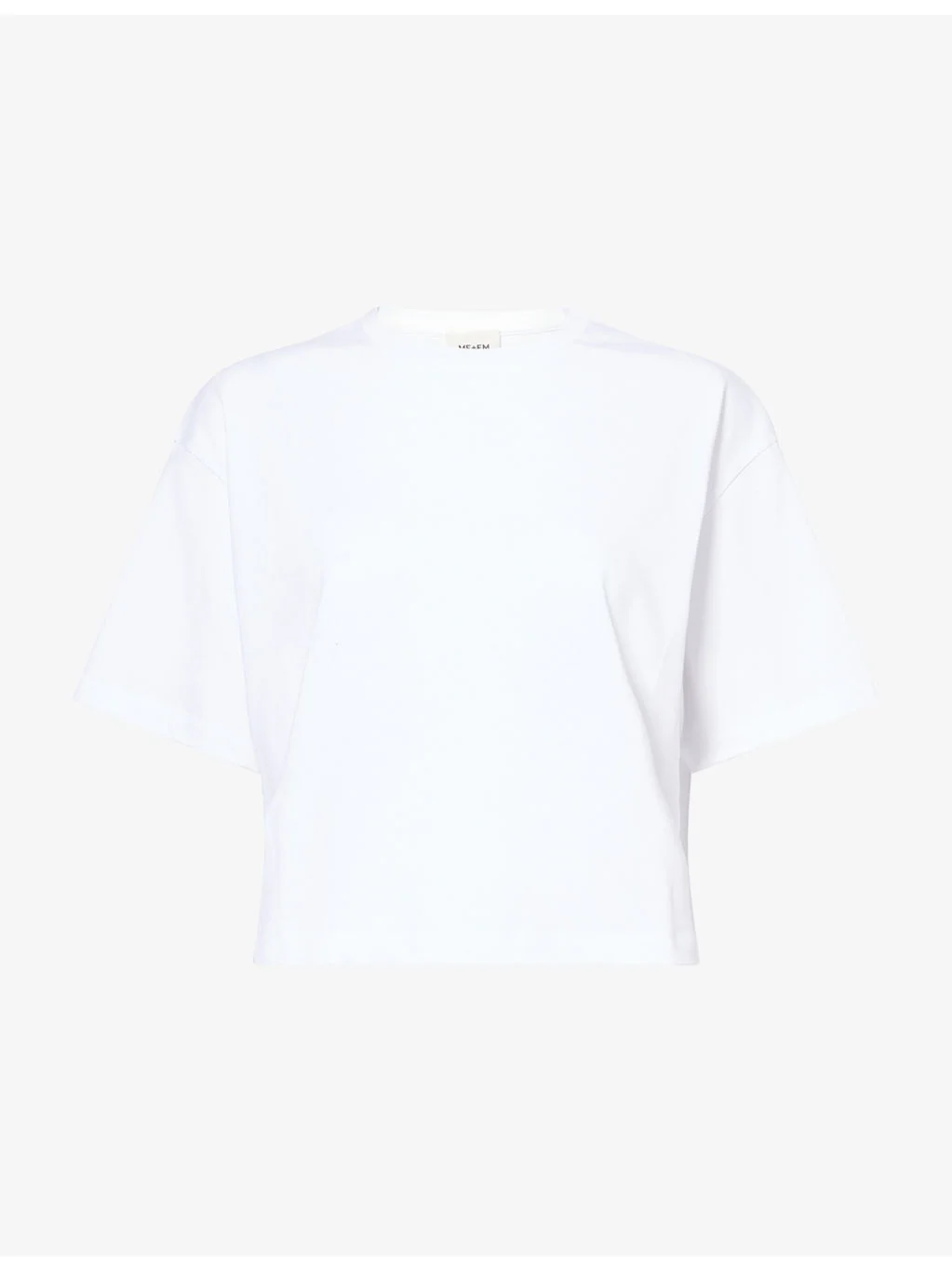 Cropped Relaxed-Fit Cotton T-Shirt - 1