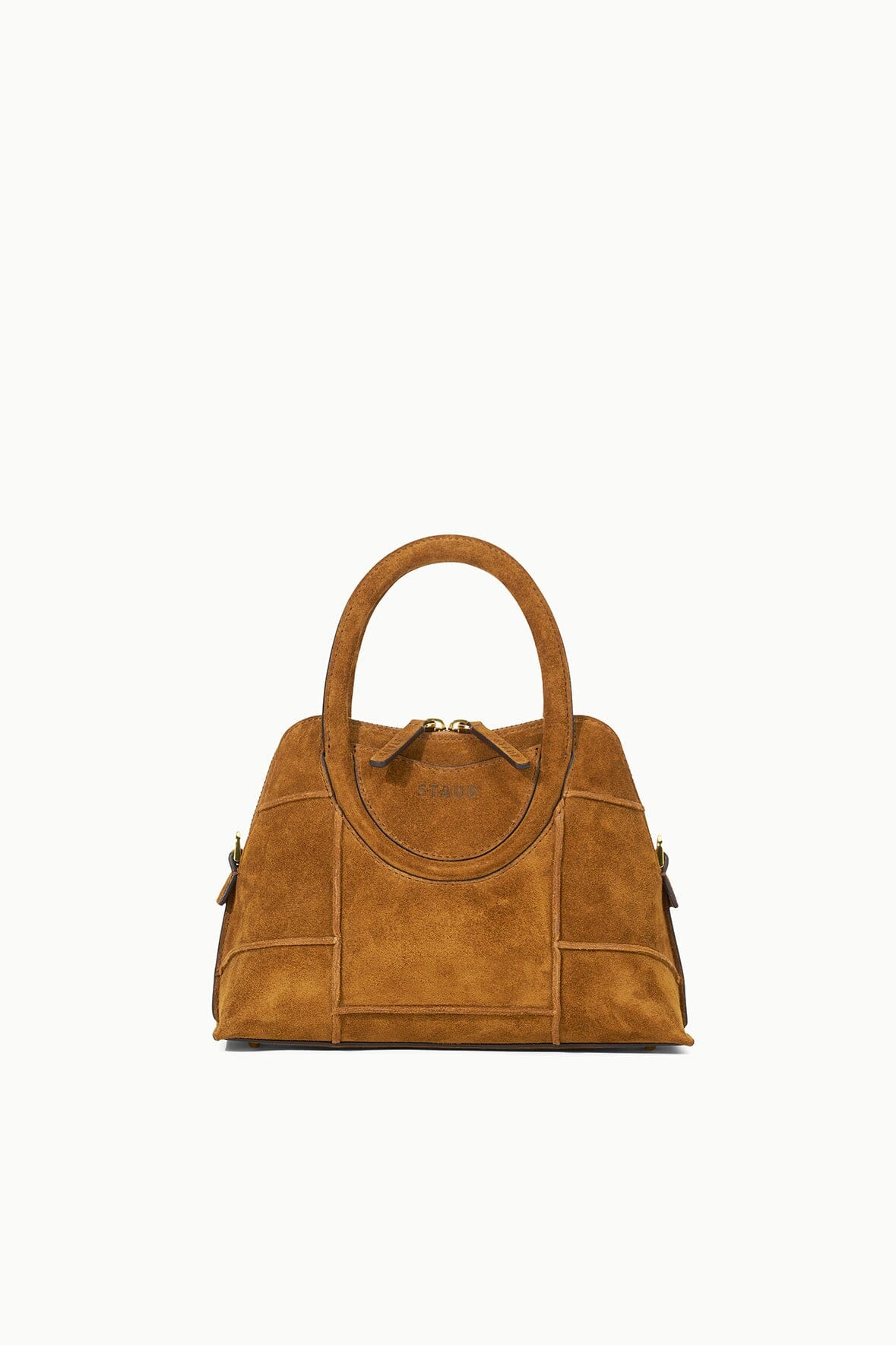 STAUD NAOMI MINI SATCHEL TAN SUEDE - 3