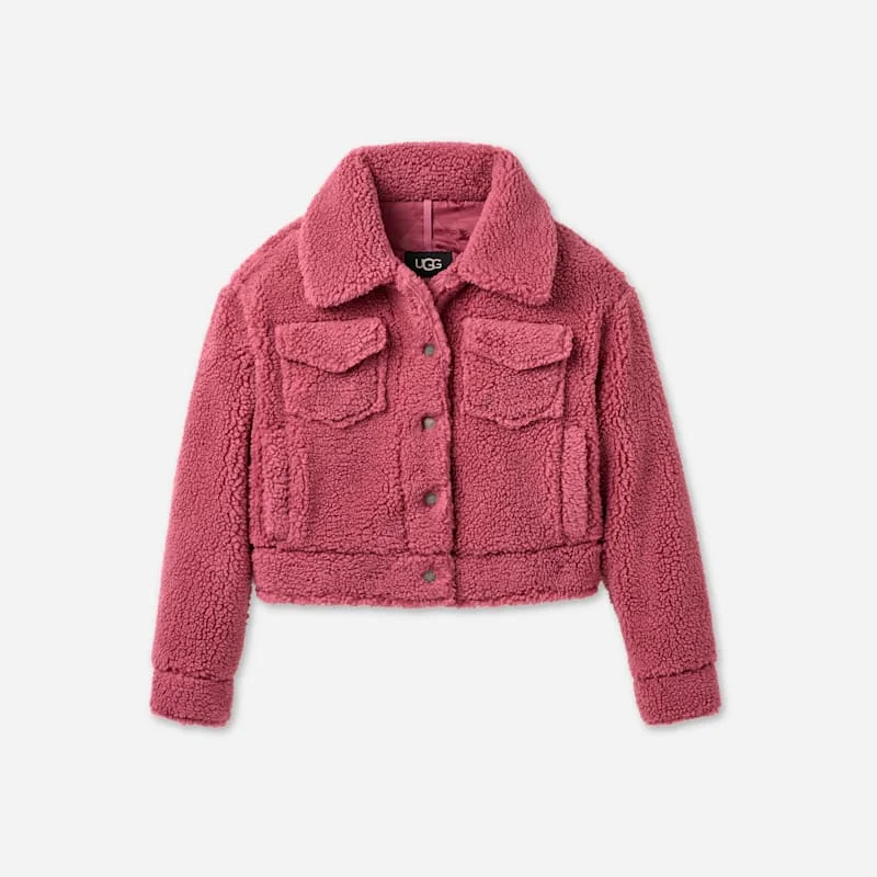 ® Women's Frankie Short Trucker Jacket Fleece in Strawberry - 1