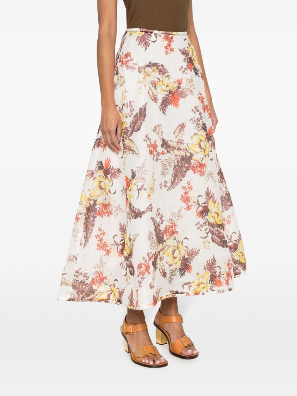 Matchmaker floral-print A-line skirt - 3