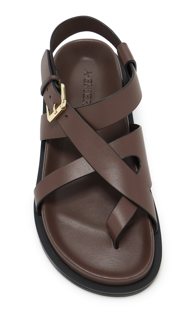 A.EMERY Elbert Leather Sandals brown outlook