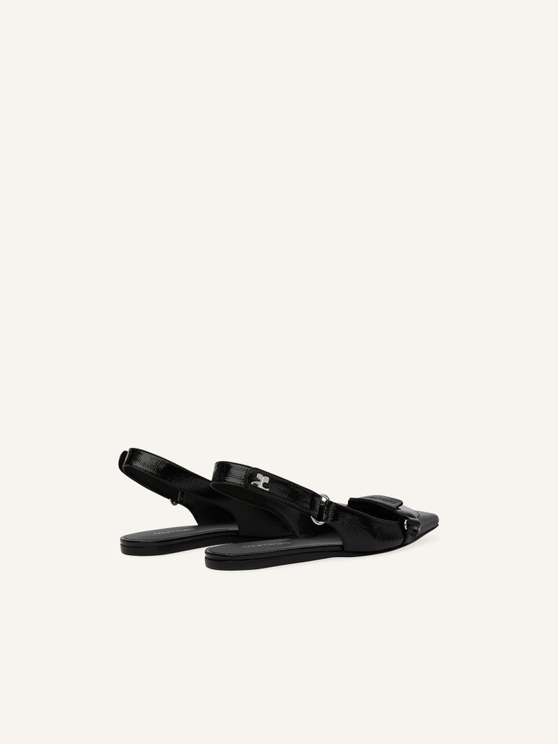 RACER VINYL SLINGBACK BALLERINAS 3