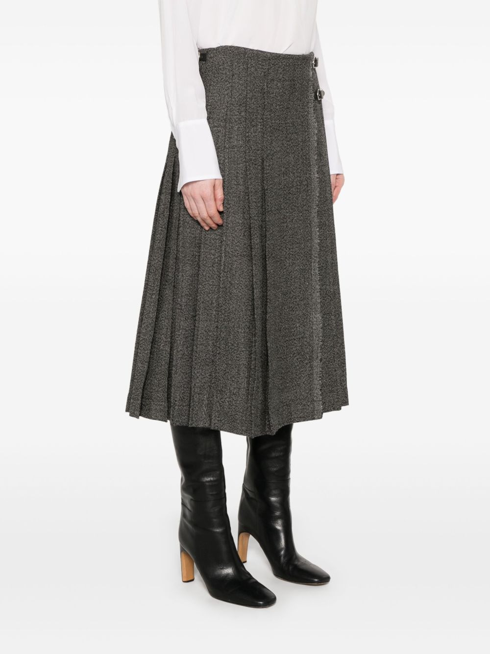 pleated midi skirt - 3