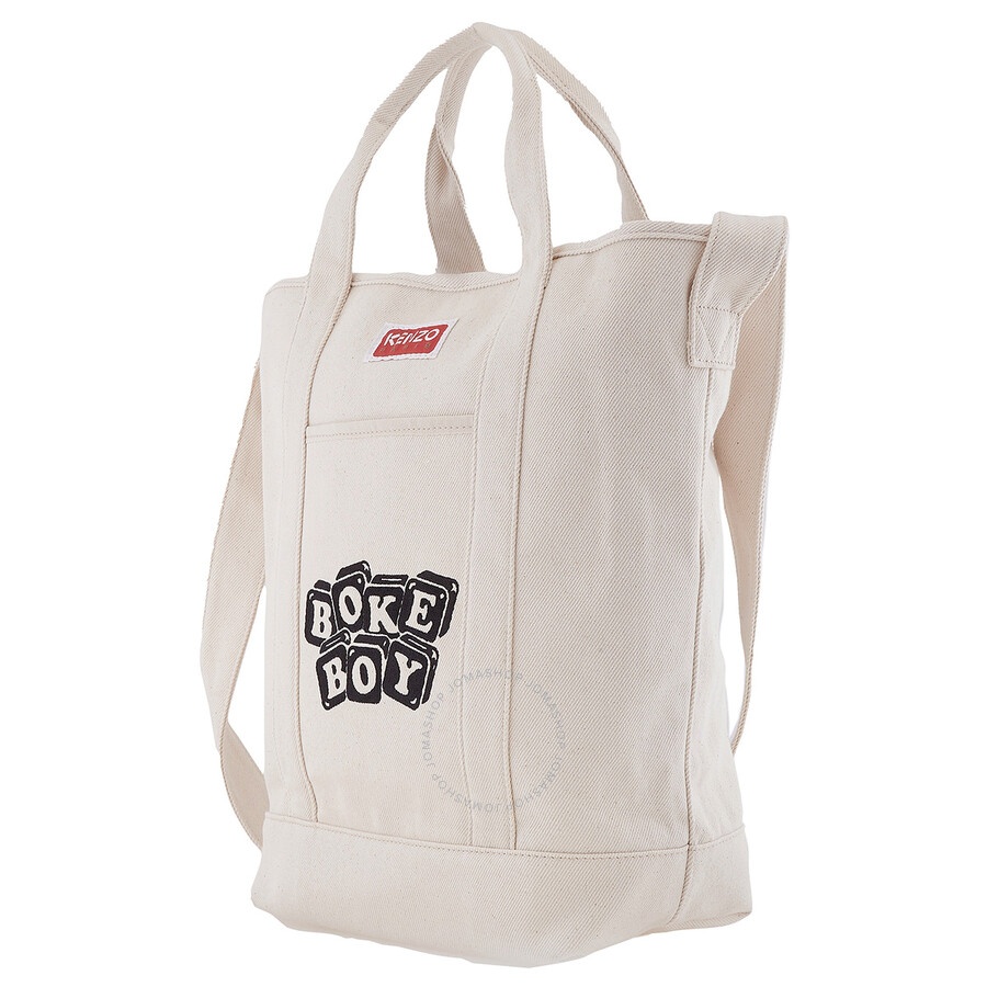 Kenzo Graphic Tote Bag in Ecru - 3