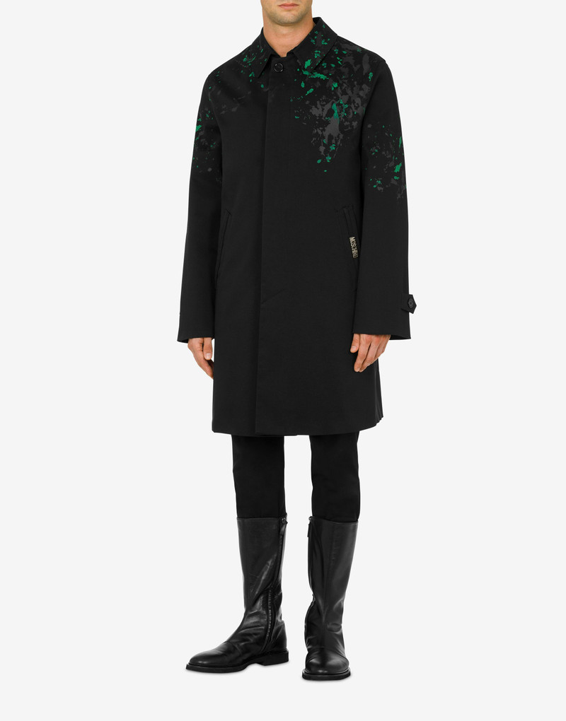 Moschino PAINTED EFFECT STRETCH GABARDINE COAT outlook