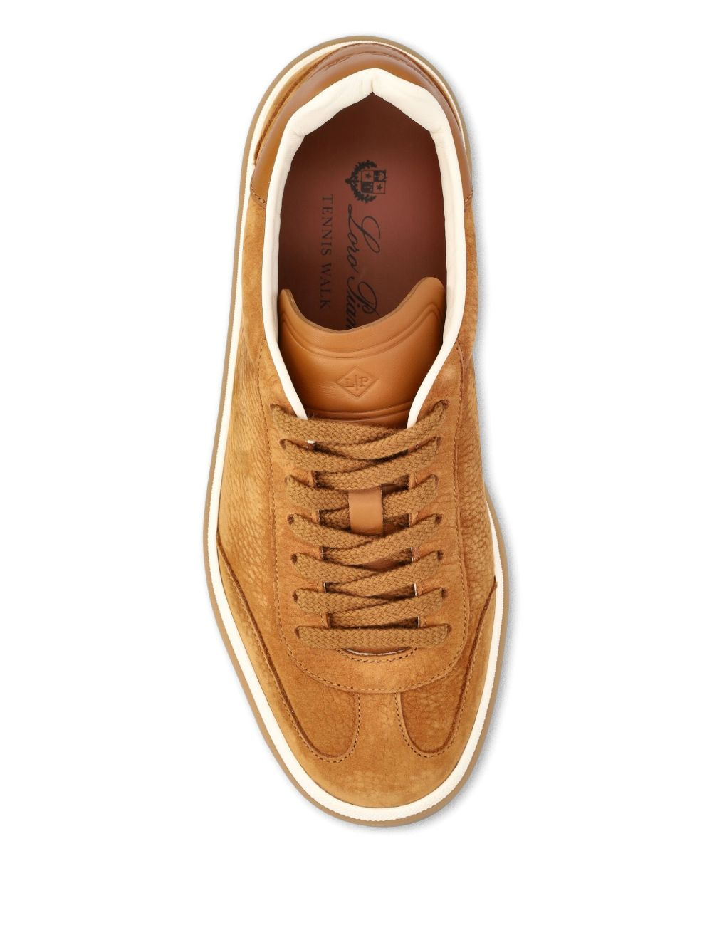 leather lace-up sneakers - 3