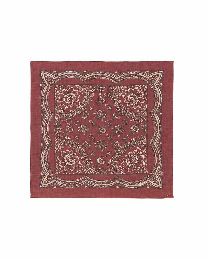 WILDFLOWER SCARF RED - 1