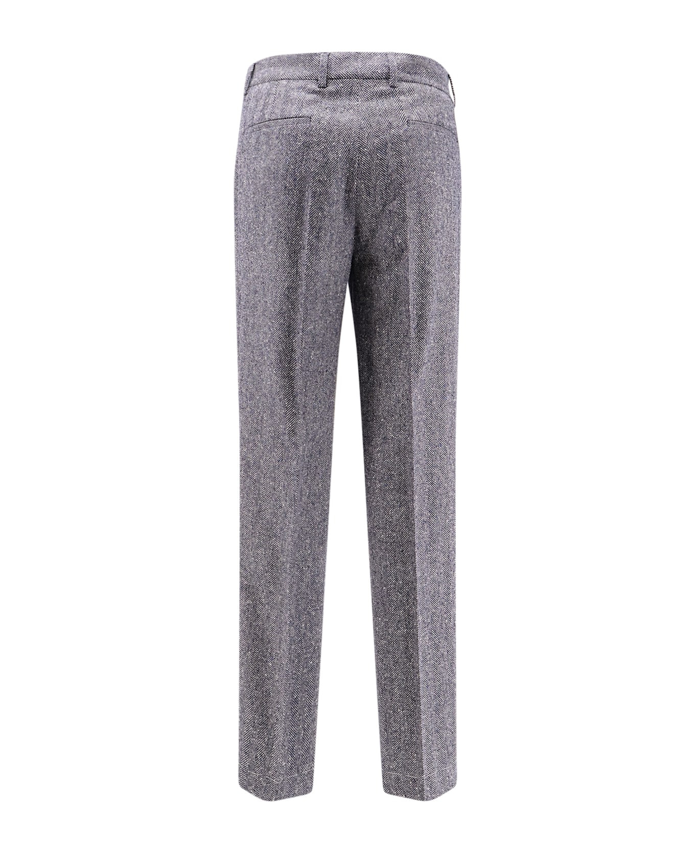 Herringbone Wool And Cashmere Trousers - 2