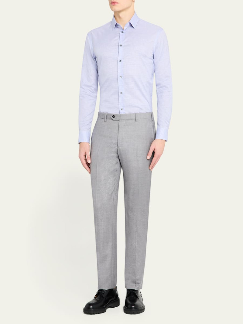 GIORGIO ARMANI Men's Micro-Plaid Cotton Dress Shirt outlook