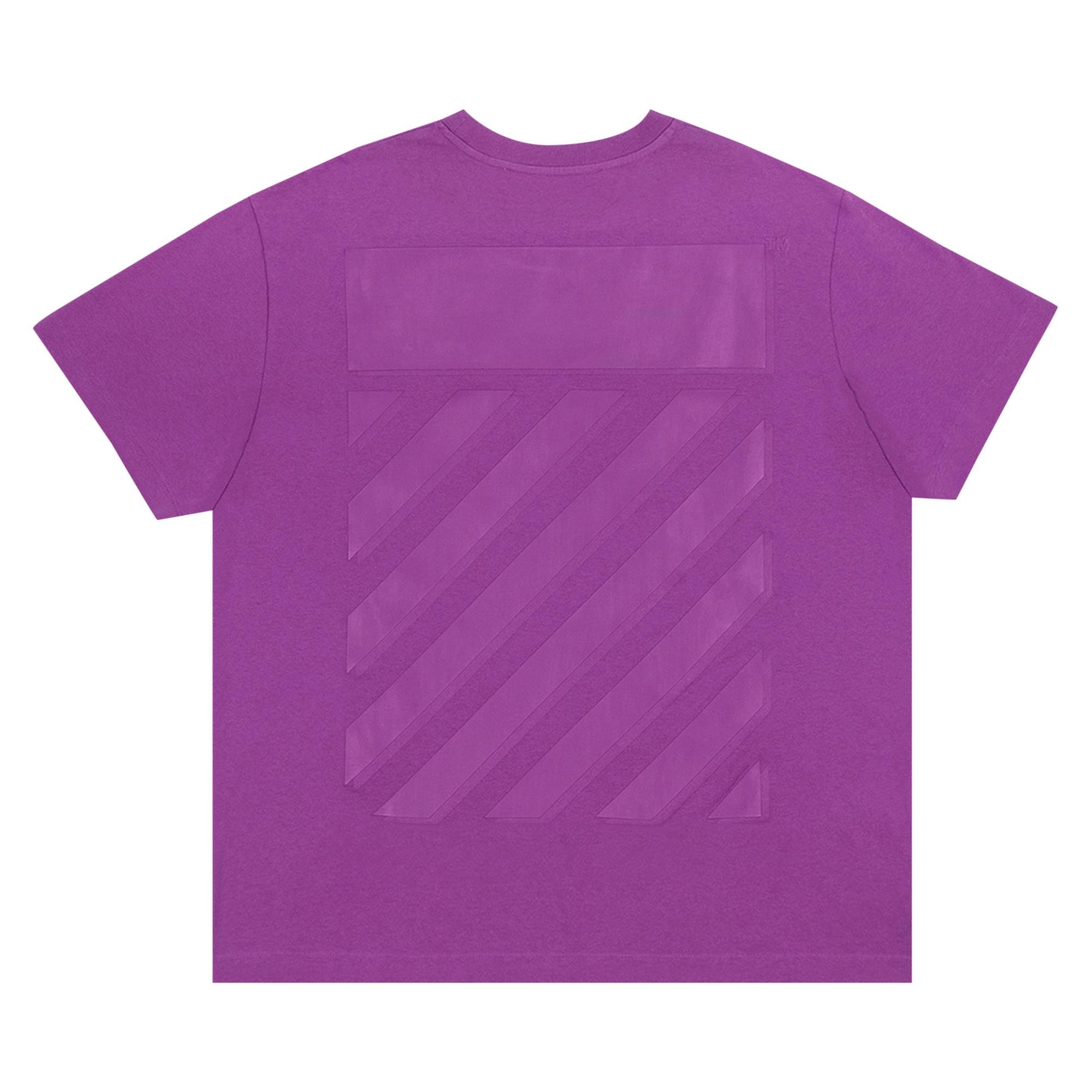 Off-White Diag Tab Over Short-Sleeve Tee 'Orchid' - 2