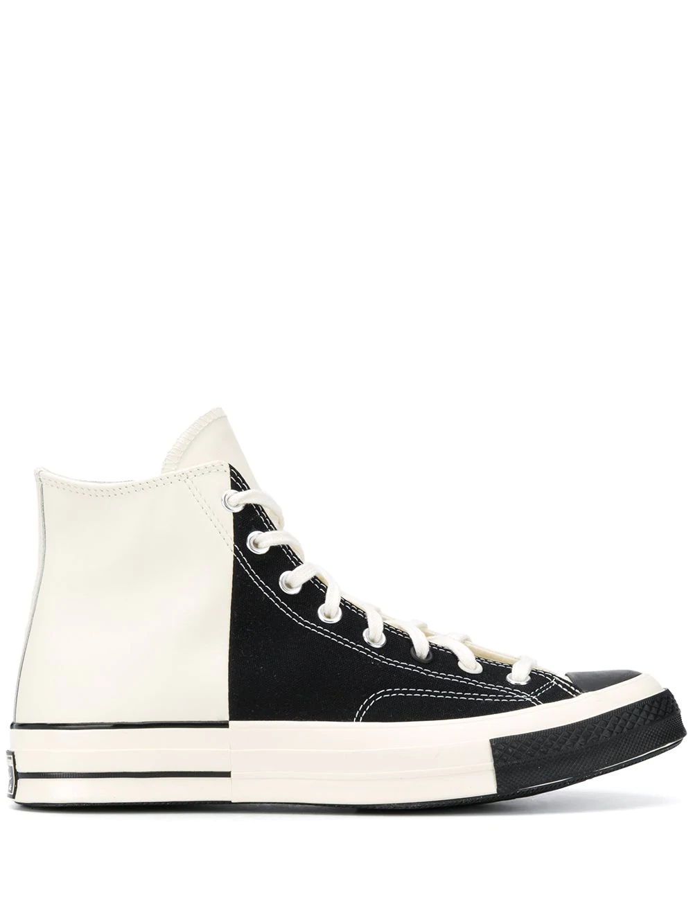 two-tone high-top trainers - 1