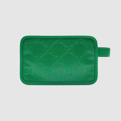 GUCCI GG embossed cosmetic case outlook