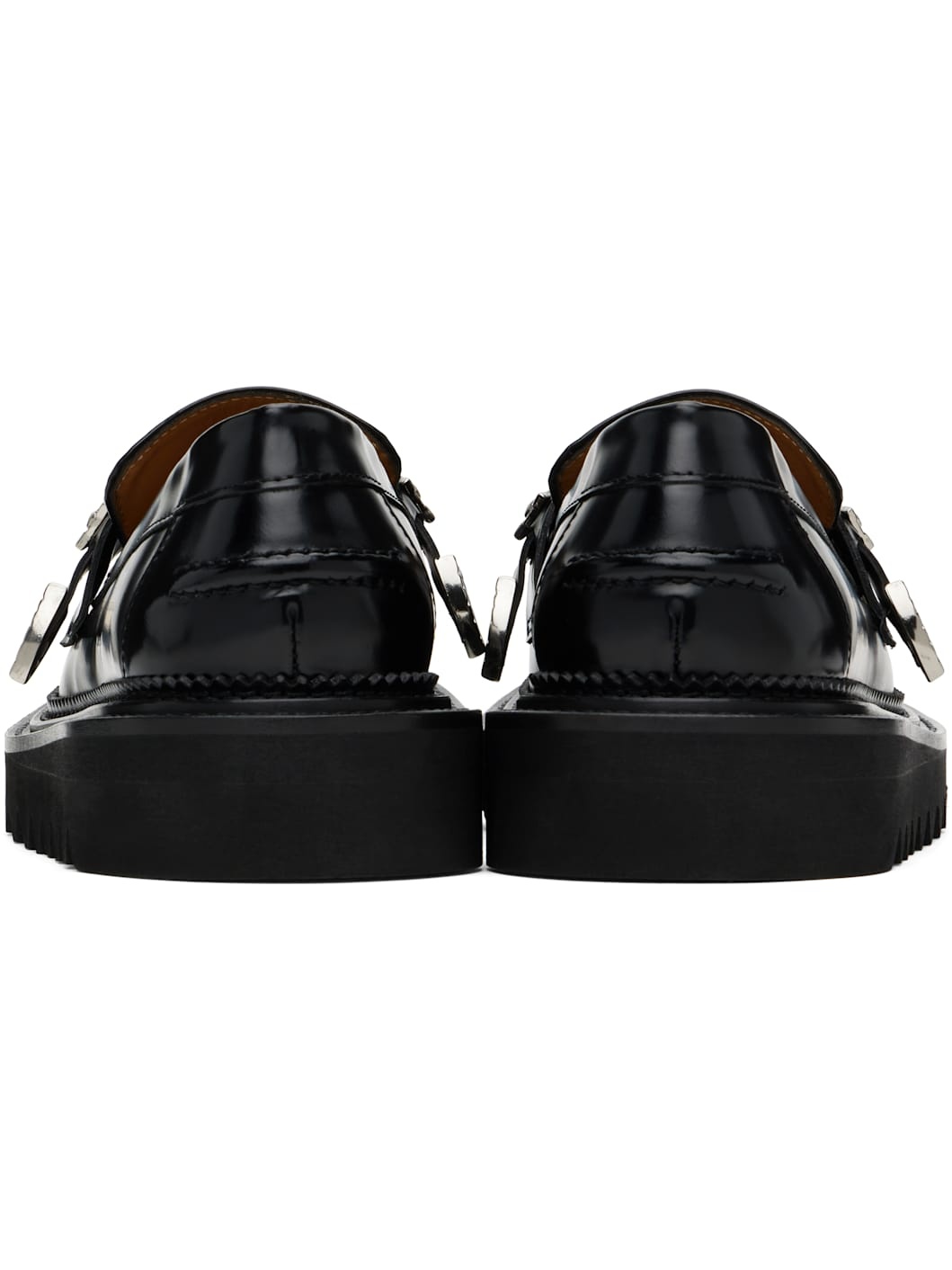 Black Shark Sole Loafers - 2