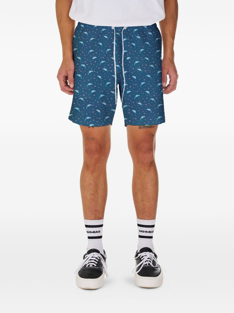 dolphin-print swim trunks 1
