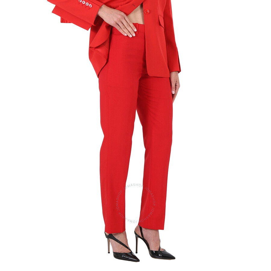 Givenchy Ladies Pop Red Concealed Fastening Tailored Trousers - 4